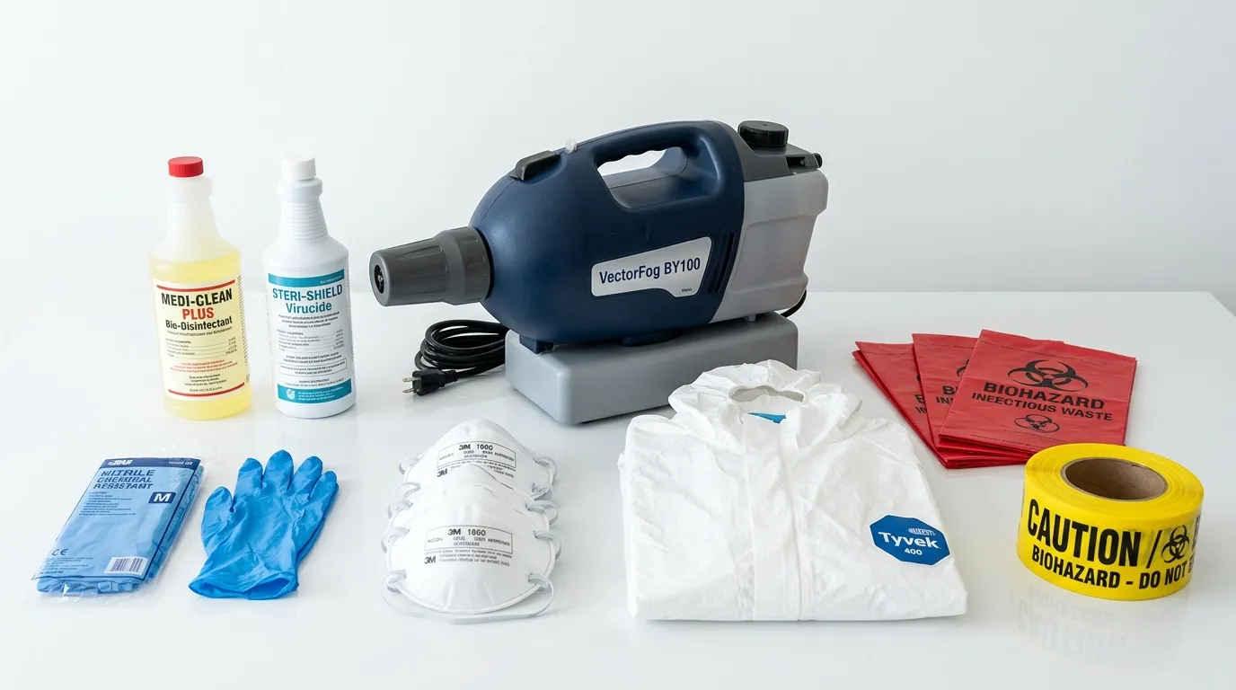 Professional biohazard remediation crew working in Rosedale